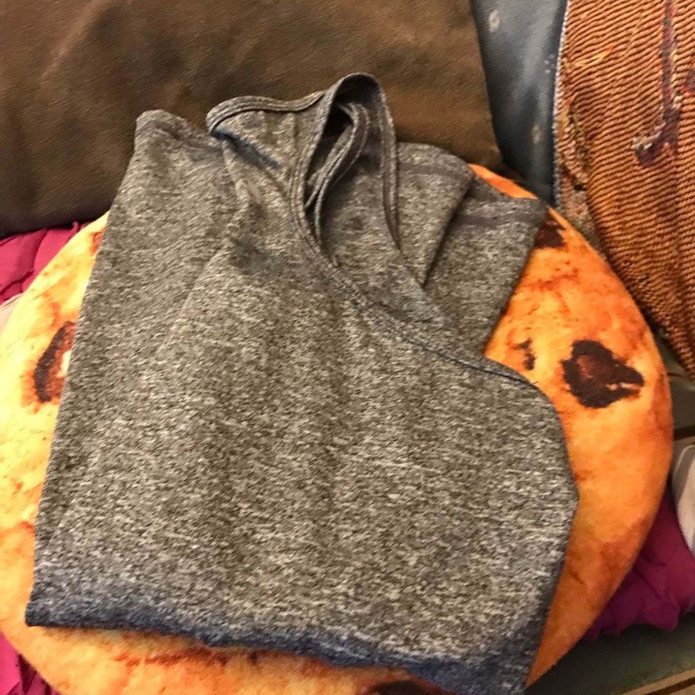This is a grey colored tank top in a large